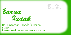 barna hudak business card